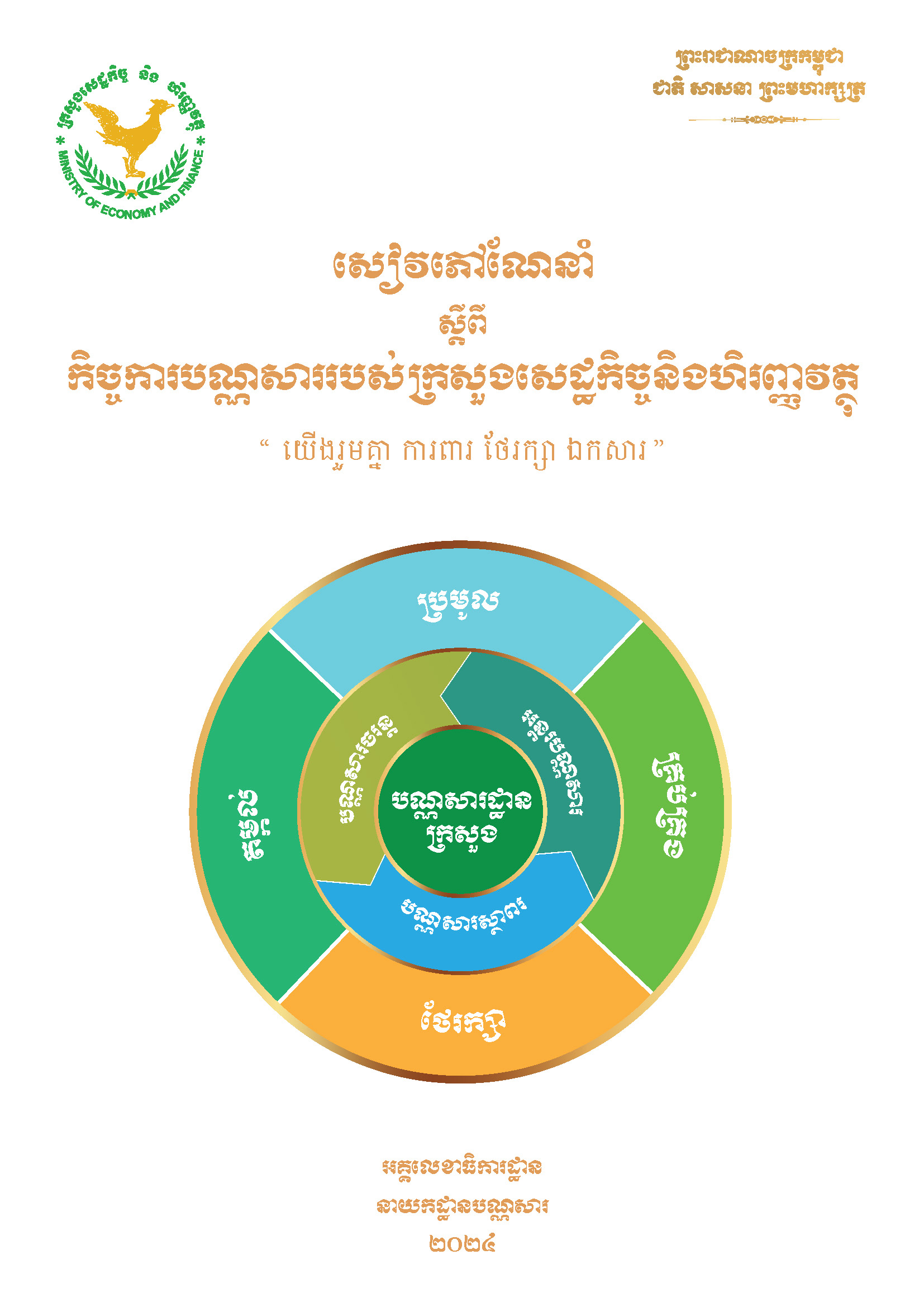 សៀវភៅណែនាំស្តីពីកិច្ចការបណ្ណាសាររបស់ក្រសួងសេដ្ឋកិច្ច និងហិរញ្ញវត្ថុ